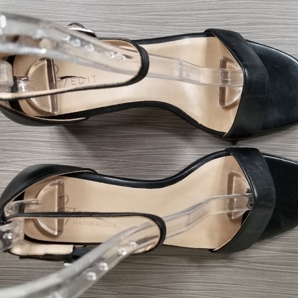 27 EDIT Naturalizer Iriss Ankle Strap Sandals, Black Leather, Womens Size 6.5 M - Picture 10 of 16